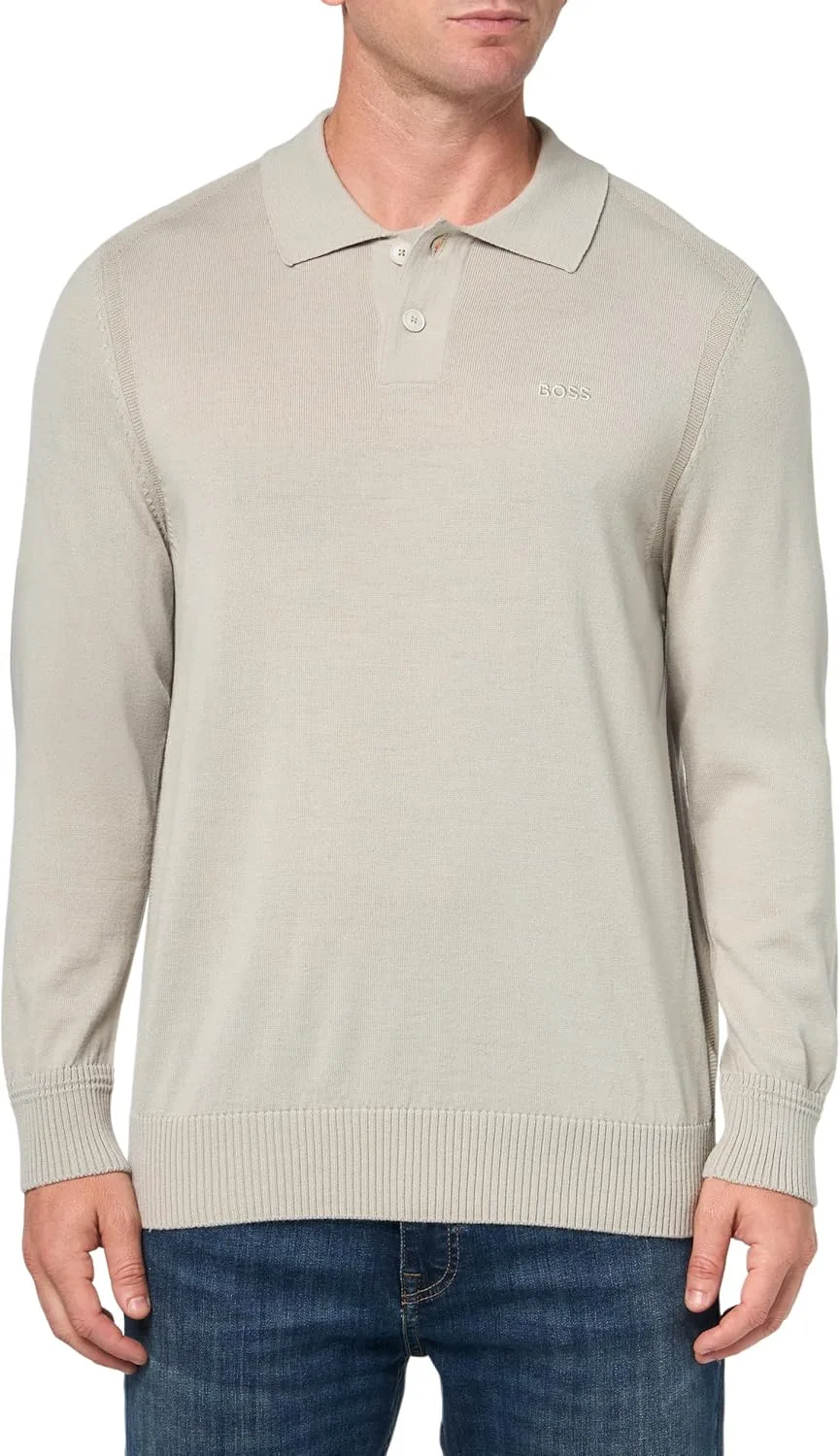 BOSS Мужской свитер с воротником из шерстяной смеси и небольшим логотипом
BOSS Мужской свитер с воротником из шерстяной смеси и небольшим логотипом