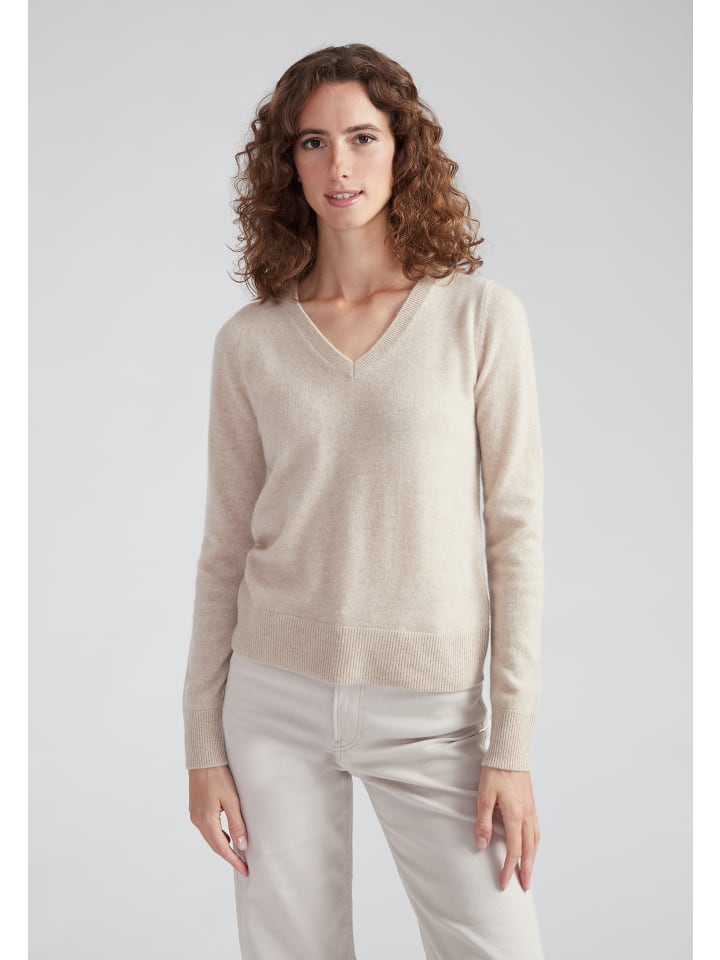 Кашемировый свитер с V-образным вырезом песочного цвета Style Republic
Кашемировый свитер с V-образным вырезом песочного цвета Style Republic
