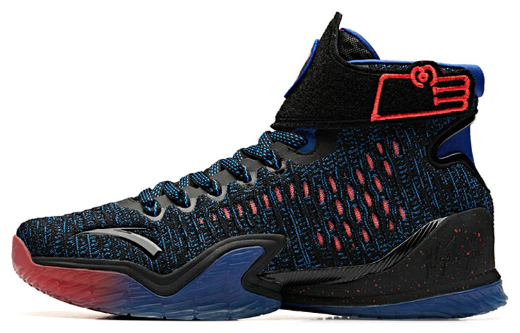 ANTA Кроссовки KT3 Thompson с амортизацией Three Point Rain, износостойкие баскетбольные высокие мужские черно-сине-красные
ANTA Кроссовки KT3 Thompson с амортизацией Three Point Rain, износостойкие баскетбольные высокие мужские черно-сине-красные