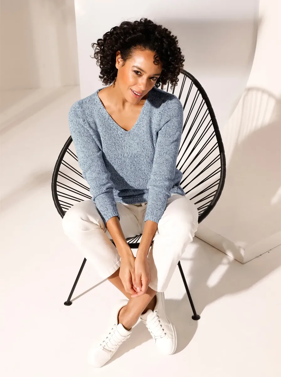 CREATION L PREMIUM вязаный свитер "льняно-хлопковый свитер", цвет Jeansblau-Mint-Meliert
CREATION L PREMIUM вязаный свитер "льняно-хлопковый свитер", цвет Jeansblau-Mint-Meliert