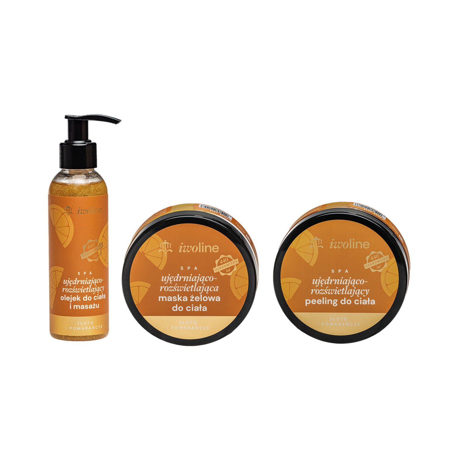 Набор: скраб для тела Iwoline Spa Złoto I Pomarańcze, 200 мл
Набор: скраб для тела Iwoline Spa Złoto I Pomarańcze, 200 мл