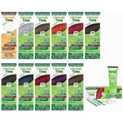 Крем-краска с экстрактом хны, натуральный краситель для волос 75 мл Herbal Time
Крем-краска с экстрактом хны, натуральный краситель для волос 75 мл Herbal Time