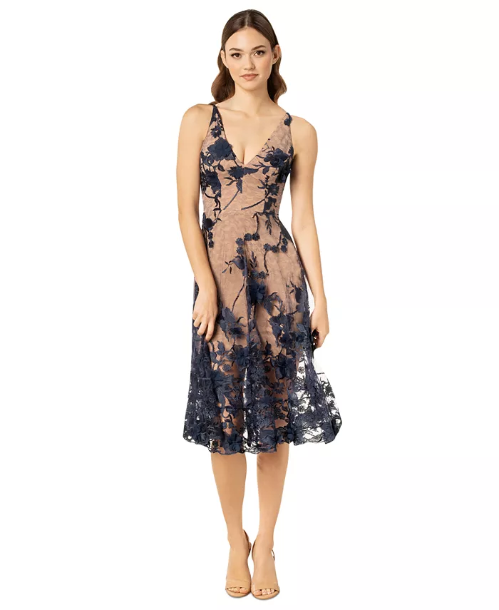 Мини-платье Audrey с цветочными аппликациями из кружева Dress the Population, синий
Мини-платье Audrey с цветочными аппликациями из кружева Dress the Population, синий