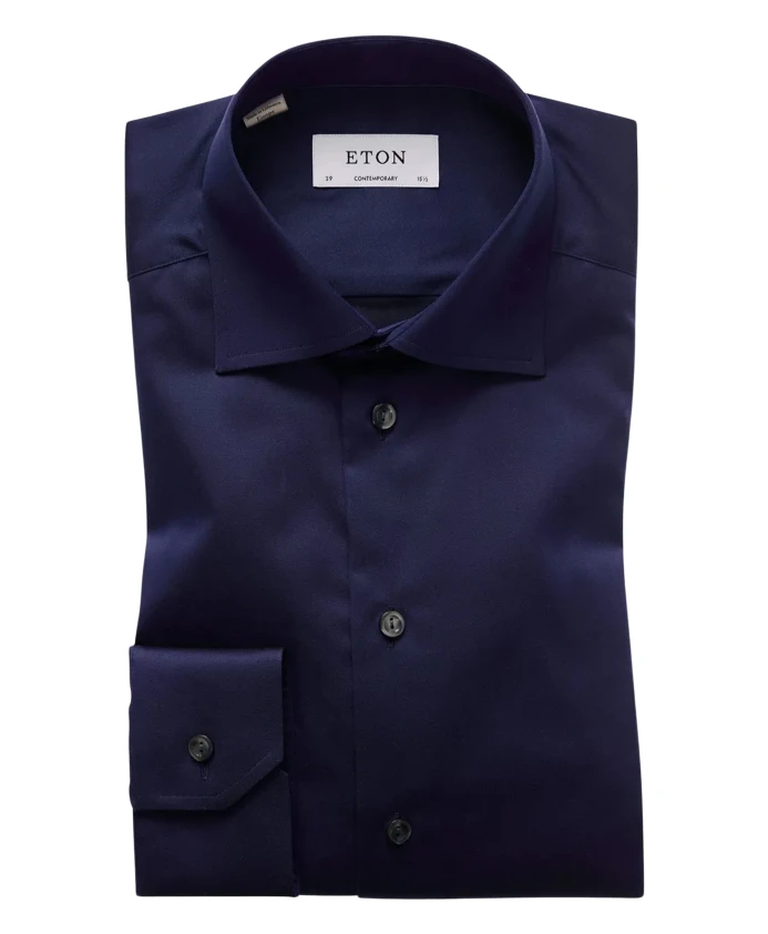 Синяя, стильная модель, формальная рубашка Eton, синий
Синяя, стильная модель, формальная рубашка Eton, синий