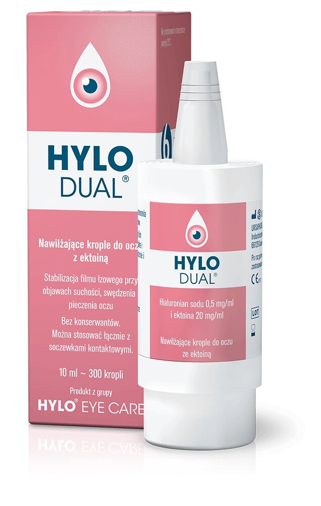 Hylo Dual Intense, увлажняющие капли для глаз с эктоином, 10 мл Unipharm
Hylo Dual Intense, увлажняющие капли для глаз с эктоином, 10 мл Unipharm