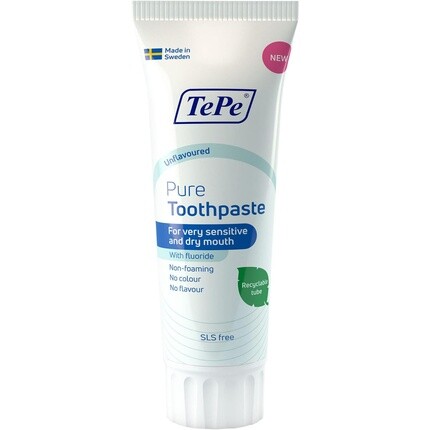 TePe Pure Gentle Mint Daily Зубная паста с фтором для чувствительных десен и сухости во рту — уровень фтора, соответствующий возрасту
TePe Pure Gentle Mint Daily Зубная паста с фтором для чувствительных десен и сухости во рту — уровень фтора, соответствующий возрасту