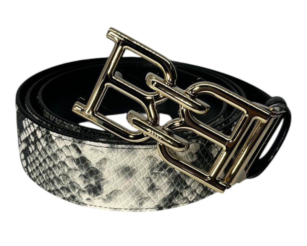 Bally 6302282 Mirror B Двусторонний ремень из кожи с тиснением под змею Roccia/черный
Bally 6302282 Mirror B Двусторонний ремень из кожи с тиснением под змею Roccia/черный