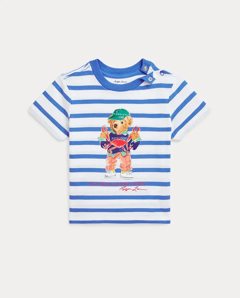Футболка из хлопка для мальчика с изображением медведя Поло Polo Ralph Lauren, синий
Футболка из хлопка для мальчика с изображением медведя Поло Polo Ralph Lauren, синий