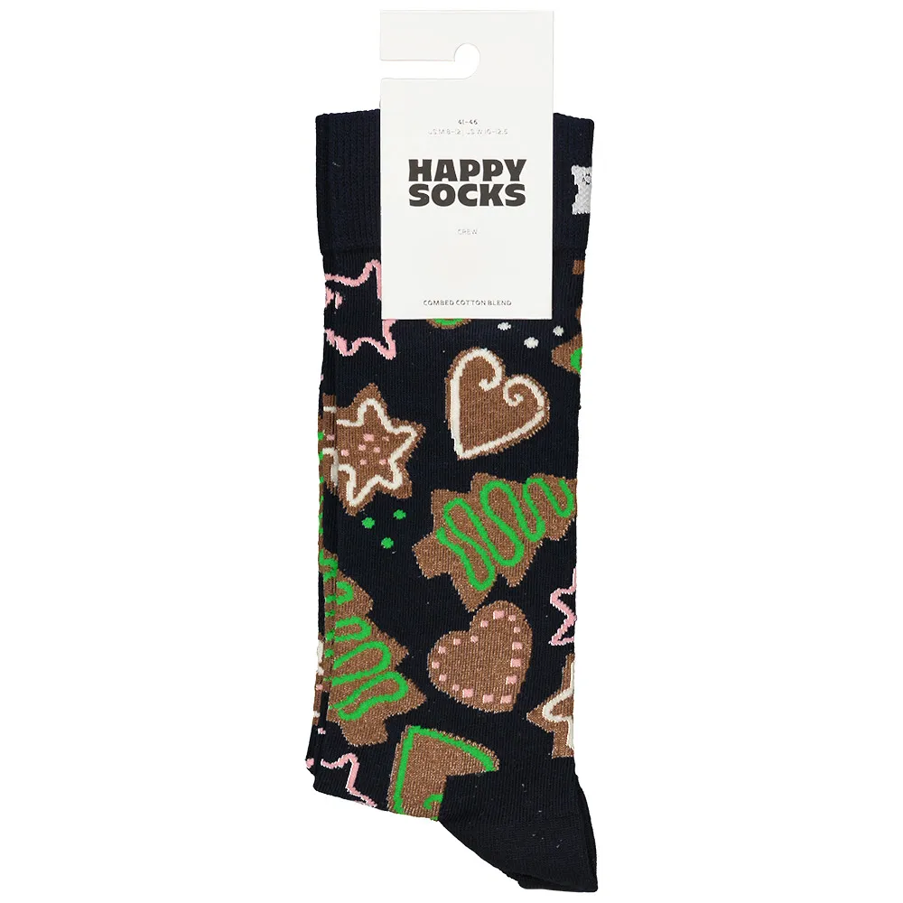 Носки Happy Gingerbread cookies crew, черный 
Носки Happy Gingerbread cookies crew, черный