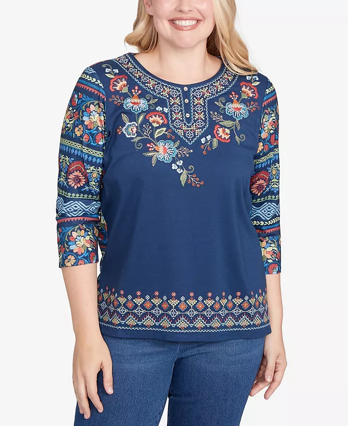 Маленькая вязаная водолазка с вышивкой Alfred Dunner, синий
Маленькая вязаная водолазка с вышивкой Alfred Dunner, синий