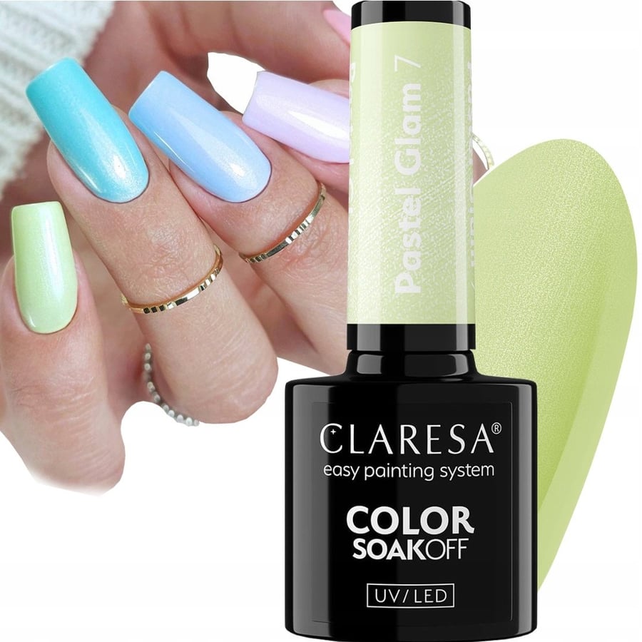 Claresa Pastel Glam 7 Hybrid Nail Polish Hybrid Pastel Green With Particles Puderek
Claresa Pastel Glam 7 Hybrid Nail Polish Hybrid Pastel Green With Particles Puderek