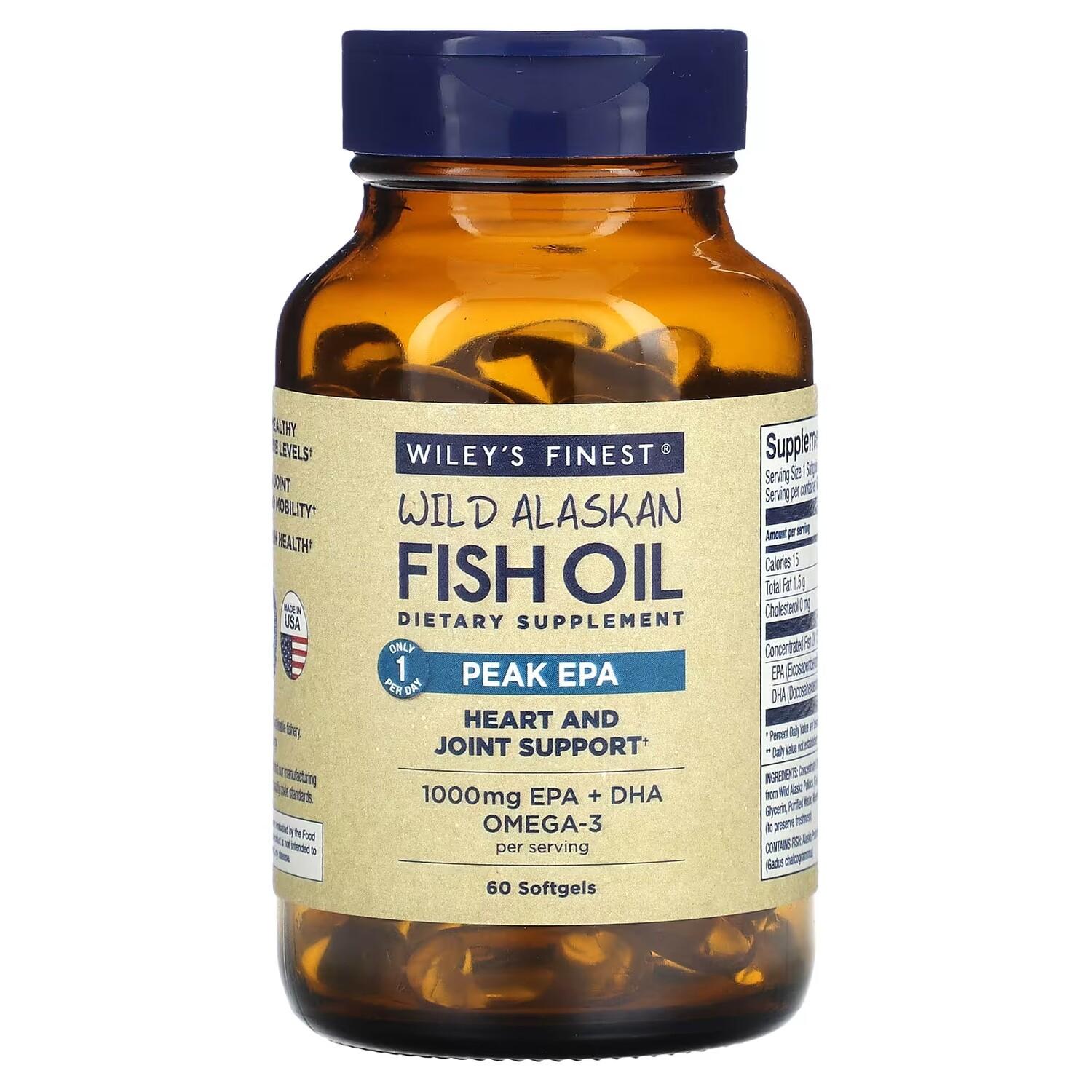 Добавка Wiley's Finest Wild Alaskan Fish Oil Peak, 60 мягких таблеток
Добавка Wiley's Finest Wild Alaskan Fish Oil Peak, 60 мягких таблеток
