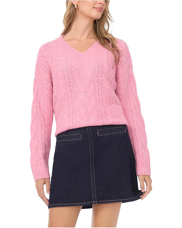 Женский свитер Vince Camuto Cable V-Neck, Candy Pink Heather
Женский свитер Vince Camuto Cable V-Neck, Candy Pink Heather