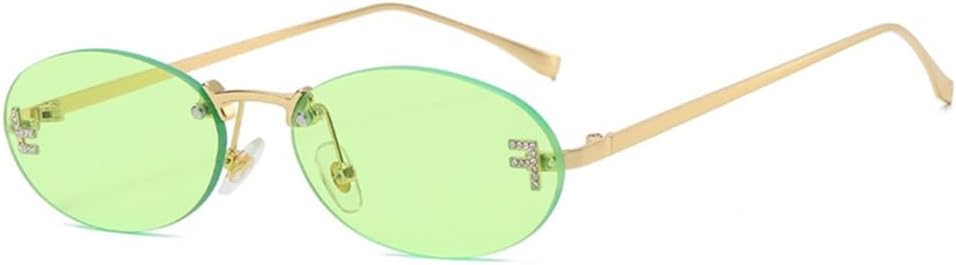 Женские солнцезащитные очки «кошачий глаз», маленькие солнцезащитные очки для мужчин, без оправы, ретро, овальные солнцезащитные очки с буквами, защита от ультрафиолета UV400 generic, Gold Green
Женские солнцезащитные очки «кошачий глаз», маленькие солнцезащитные очки для мужчин, без оправы, ретро, овальные солнцезащитные очки с буквами, защита от ультрафиолета UV400 generic, Gold Green