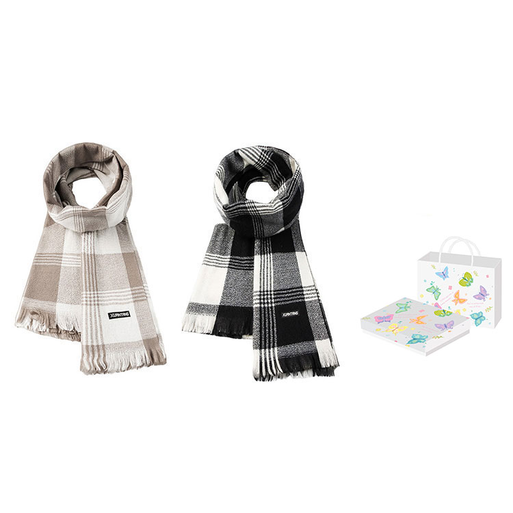 Вязаный шарф унисекс, Black+Khaki, Butterfly Box
Вязаный шарф унисекс, Black+Khaki, Butterfly Box