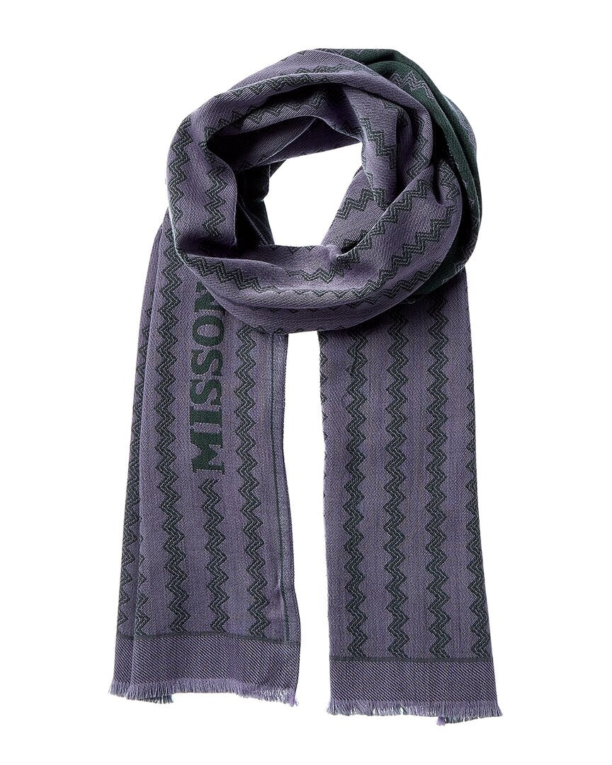 Шерстяной шарф Missoni Missoni, синий
Шерстяной шарф Missoni Missoni, синий