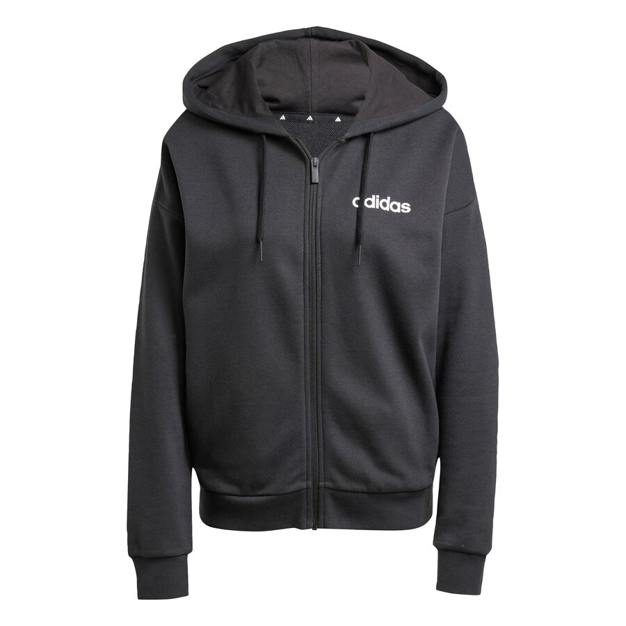 Свитер с капюшоном на молнии ADIDAS SPORTSWEAR Athletic Zip-Up Hoodie Essentials, черный 
Свитер с капюшоном на молнии ADIDAS SPORTSWEAR Athletic Zip-Up Hoodie Essentials, черный