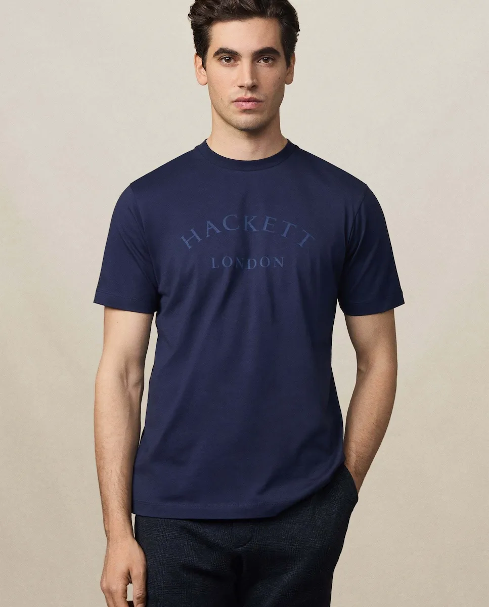 Футболка с принтом Heritage Essential Hackett, индиго 
Футболка с принтом Heritage Essential Hackett, индиго