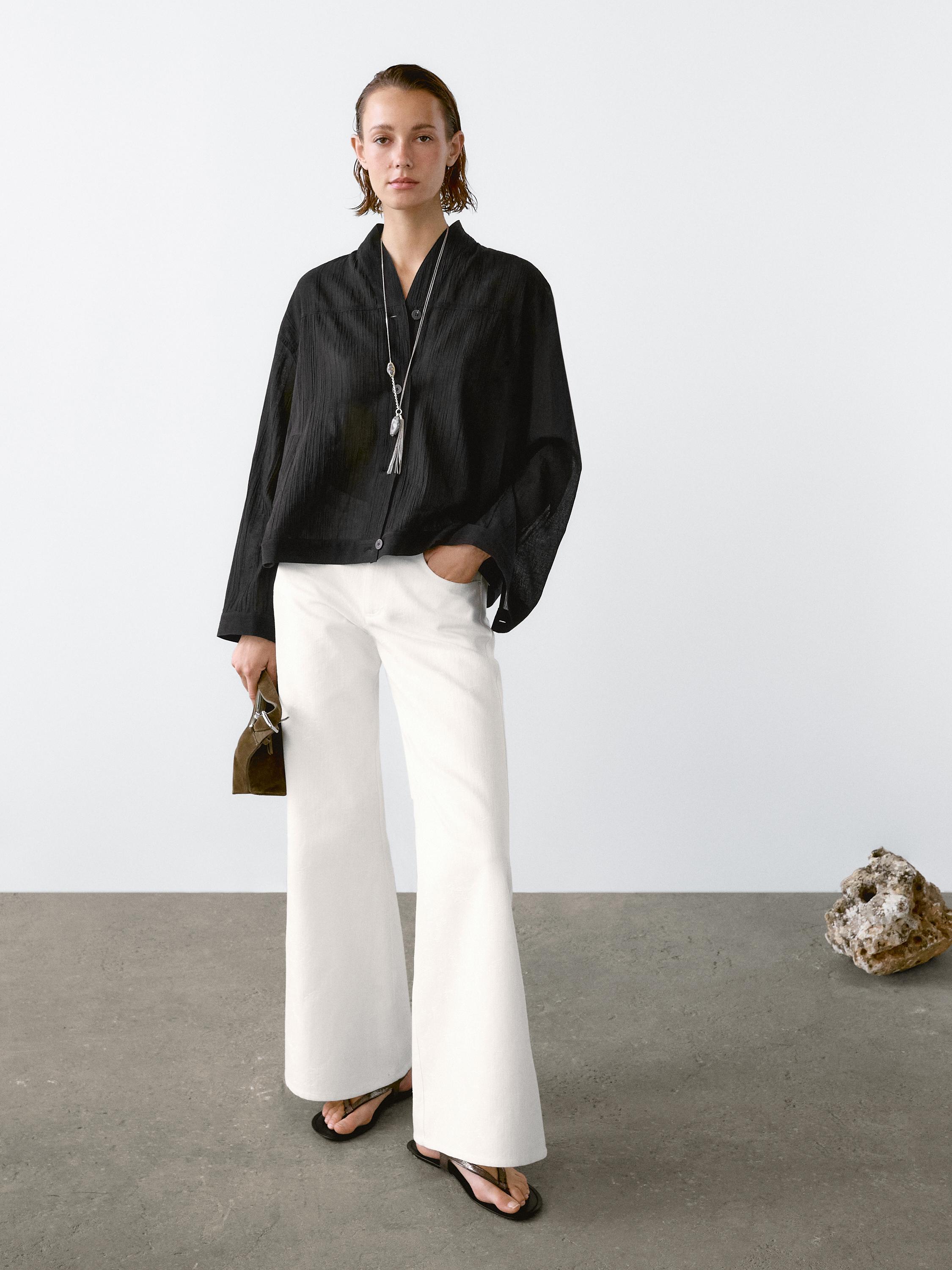 Струящаяся рубашка из 100% хлопка Massimo Dutti, черный
Струящаяся рубашка из 100% хлопка Massimo Dutti, черный