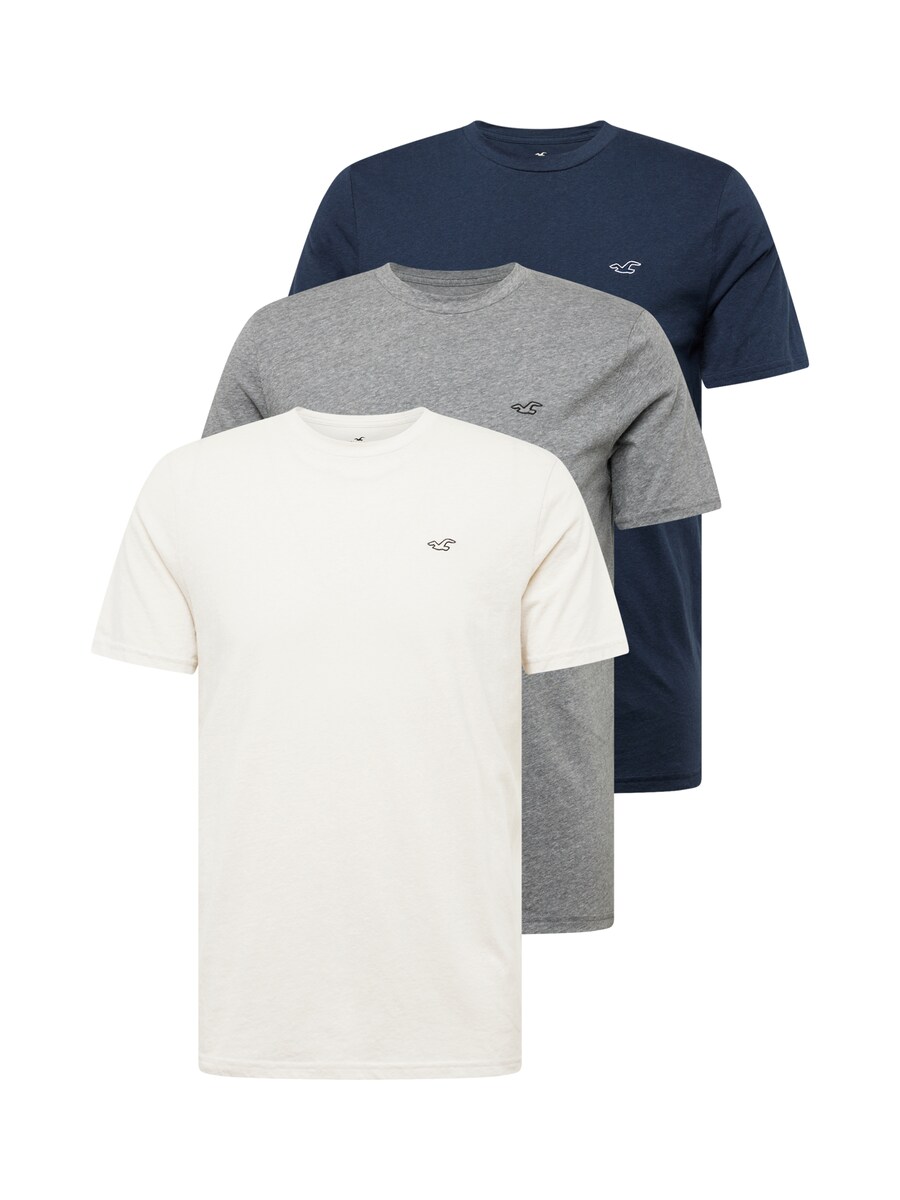 Рубашка HOLLISTER, цвет Navy/mottled grey/White 
Рубашка HOLLISTER, цвет Navy/mottled grey/White