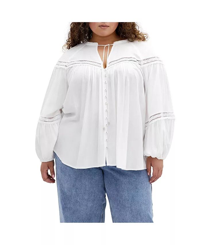 Рубашка Averi больших размеров CITY CHIC, слоновая кость/кремовый
Рубашка Averi больших размеров CITY CHIC, слоновая кость/кремовый