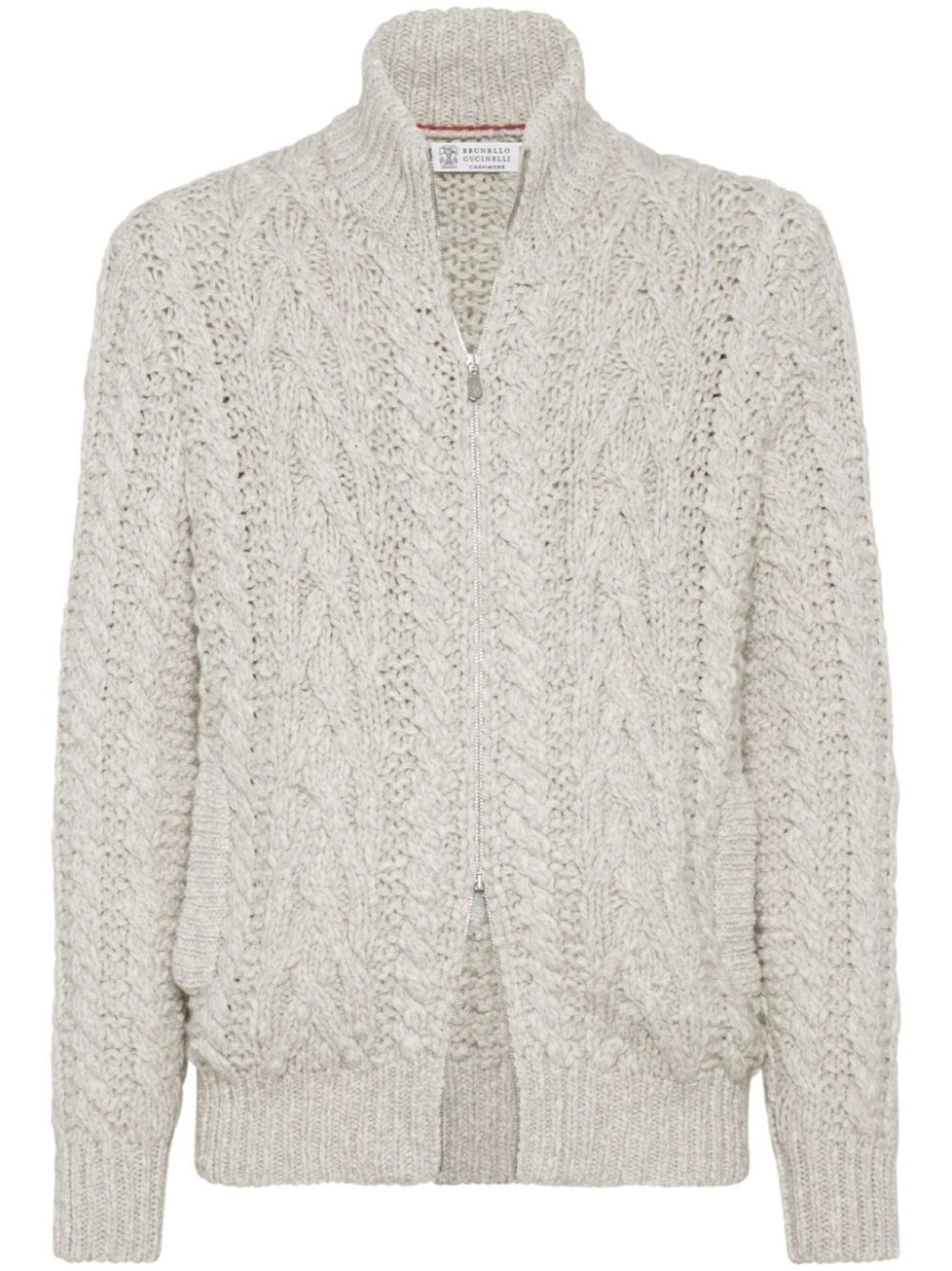 Brunello Cucinelli кардиган с застежкой-молнией, связанный косами, нейтральный цвет
Brunello Cucinelli кардиган с застежкой-молнией, связанный косами, нейтральный цвет