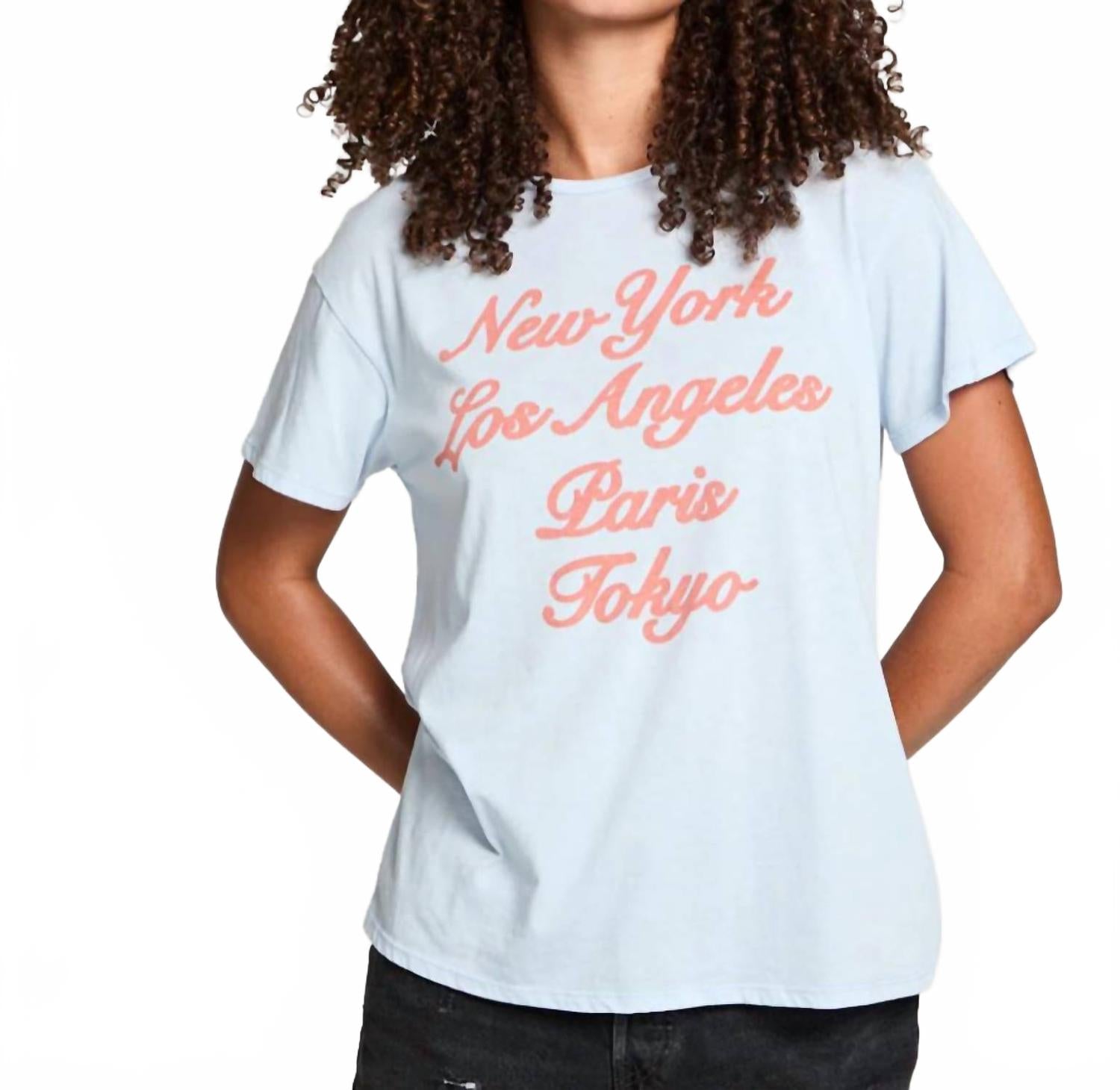 Футболка с коротким рукавом Destinations в синем цвете Chaser
Футболка с коротким рукавом Destinations в синем цвете Chaser