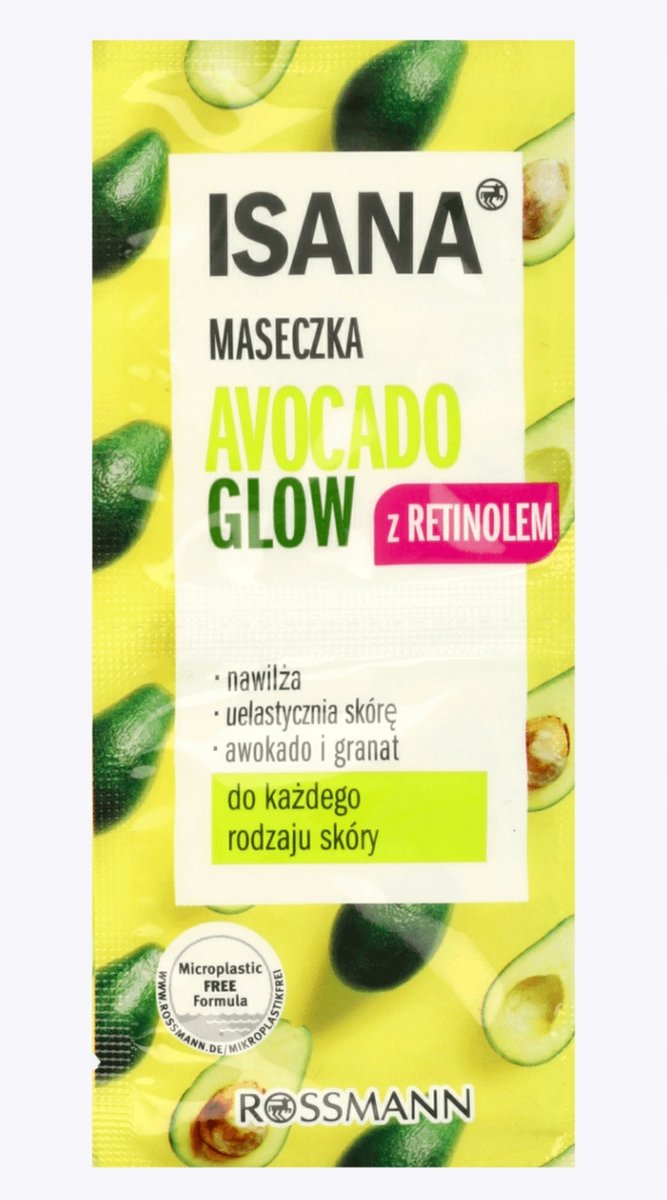 Маска для лица ISANA Avocado Glow с ретинолом
Маска для лица ISANA Avocado Glow с ретинолом