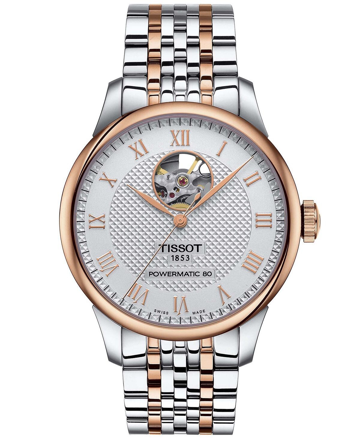 Мужские швейцарские автоматические часы Le Locle Powermatic 80 с открытым сердцем, двухцветный браслет из нержавеющей стали, 39 мм Tissot
Мужские швейцарские автоматические часы Le Locle Powermatic 80 с открытым сердцем, двухцветный браслет из нержавеющей стали, 39 мм Tissot