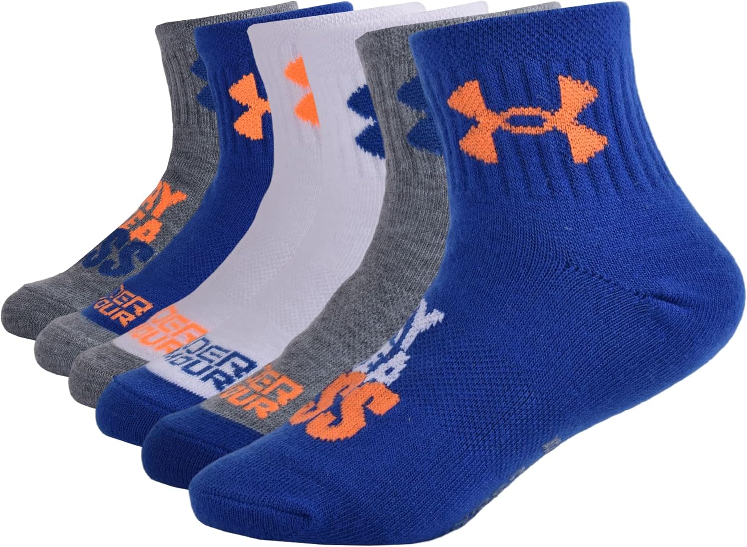 Набор носков Under Armour для мальчиков (мультипликационный комплект), Royal Blue Orange
Набор носков Under Armour для мальчиков (мультипликационный комплект), Royal Blue Orange