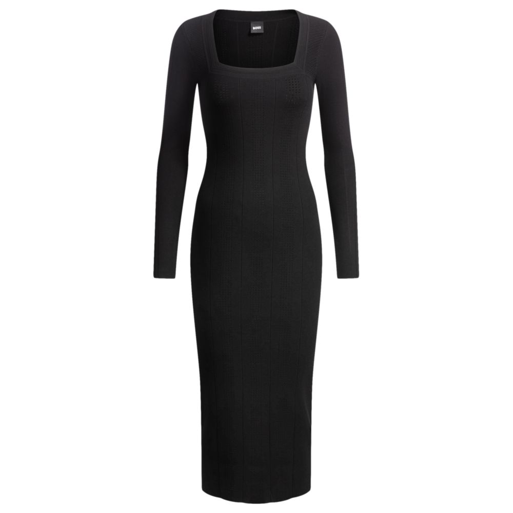 Трикотажное платье свободного кроя с антибактериальной обработкой BOSS, черный
Трикотажное платье свободного кроя с антибактериальной обработкой BOSS, черный
