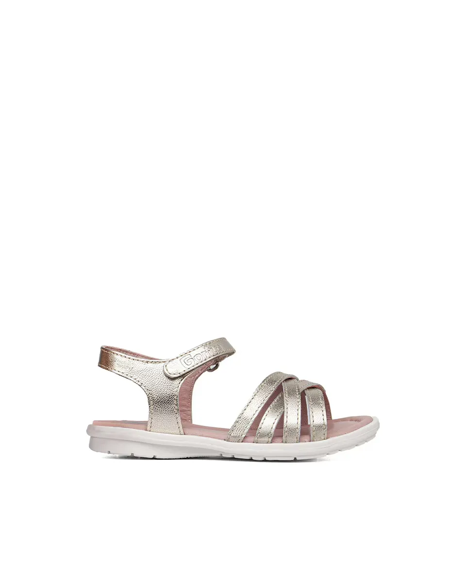 Девичьи открытые кожаные босоножки Gorila, золотой
Девичьи открытые кожаные босоножки Gorila, золотой