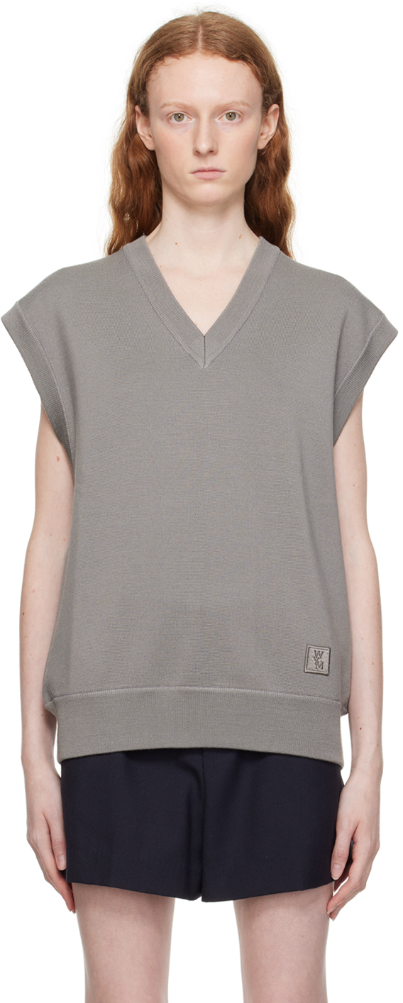 Кожаный жилет с нашивками WOOYOUNGMI
Кожаный жилет с нашивками WOOYOUNGMI