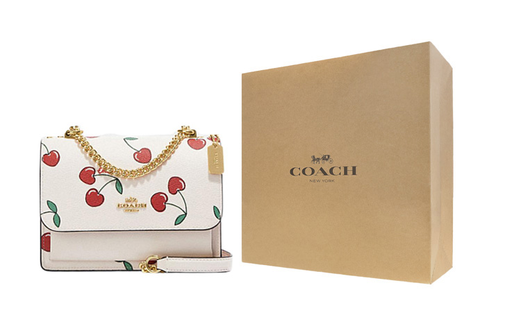 COACH Кожаная сумка через плечо маленькая женская белая 
COACH Кожаная сумка через плечо маленькая женская белая