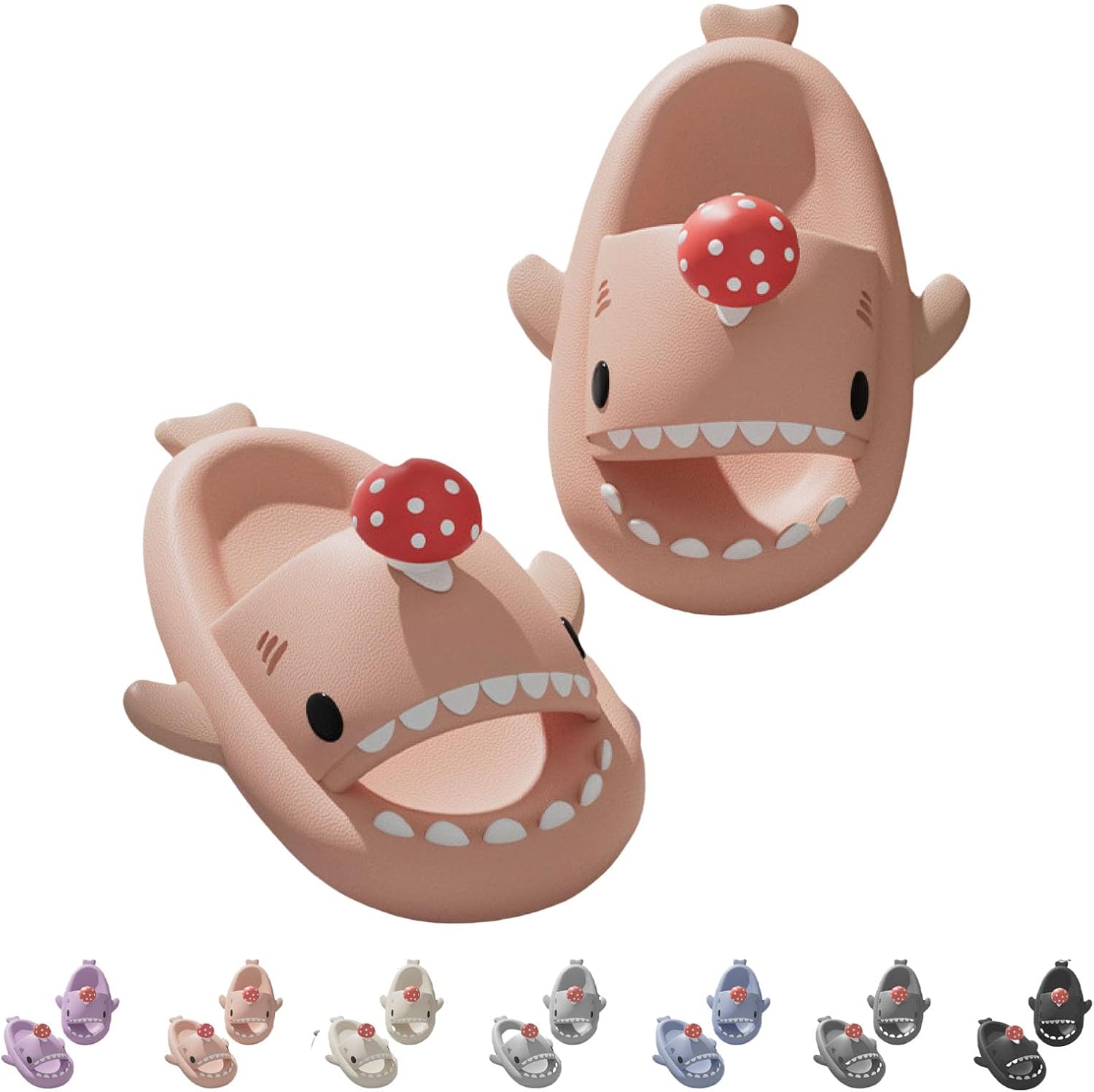 Сандалии Mushroom Shark для мужчин и женщин - нескользящие удобные сандалии с толстой мягкой подошвой - унисекс для ванной, душа, бассейна и пляжа Generic, розовый
Сандалии Mushroom Shark для мужчин и женщин - нескользящие удобные сандалии с толстой мягкой подошвой - унисекс для ванной, душа, бассейна и пляжа Generic, розовый