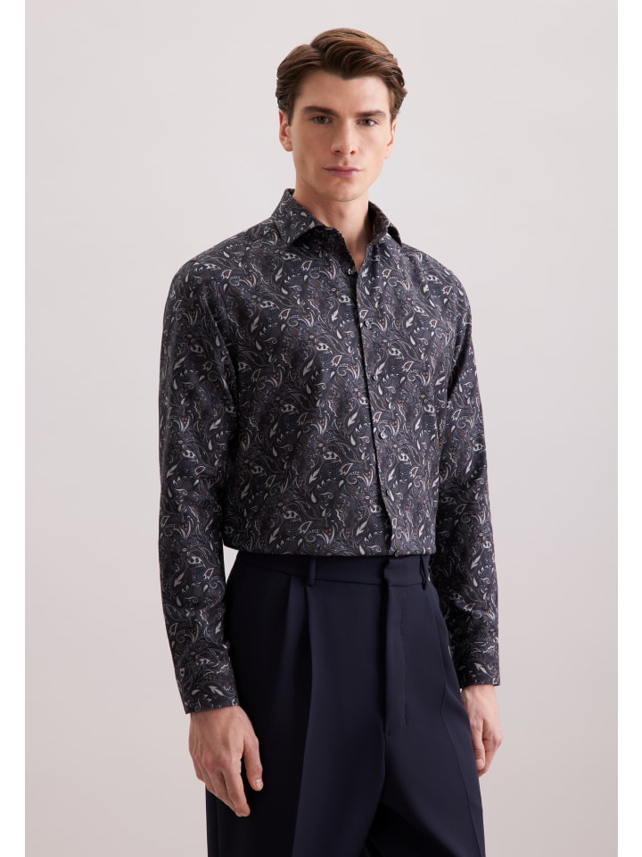 Рубашка фланелевая обычного размера серого цвета Seidensticker
Рубашка фланелевая обычного размера серого цвета Seidensticker