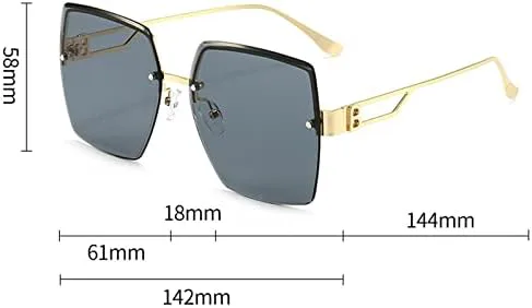 Солнцезащитные очки с градиентным винтажным рисунком для женщин, без оправы, большого размера, металлические женские солнцезащитные очки MTZJH, Gold Gray Pink
Солнцезащитные очки с градиентным винтажным рисунком для женщин, без оправы, большого размера, металлические женские солнцезащитные очки MTZJH, Gold Gray Pink