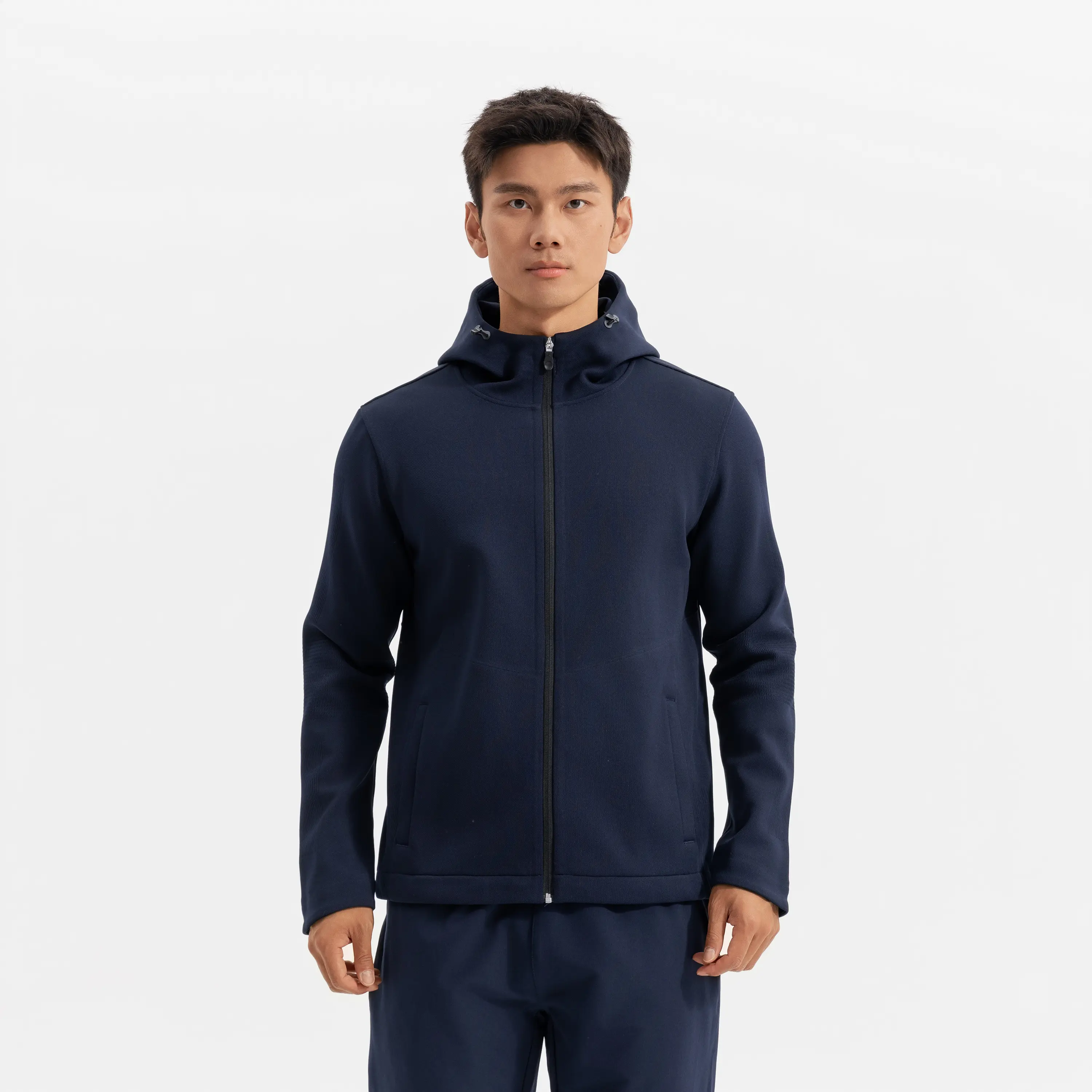 Мужская бесшовная спортивная куртка с капюшоном Domyos - асфальтово-синий
Мужская бесшовная спортивная куртка с капюшоном Domyos - асфальтово-синий