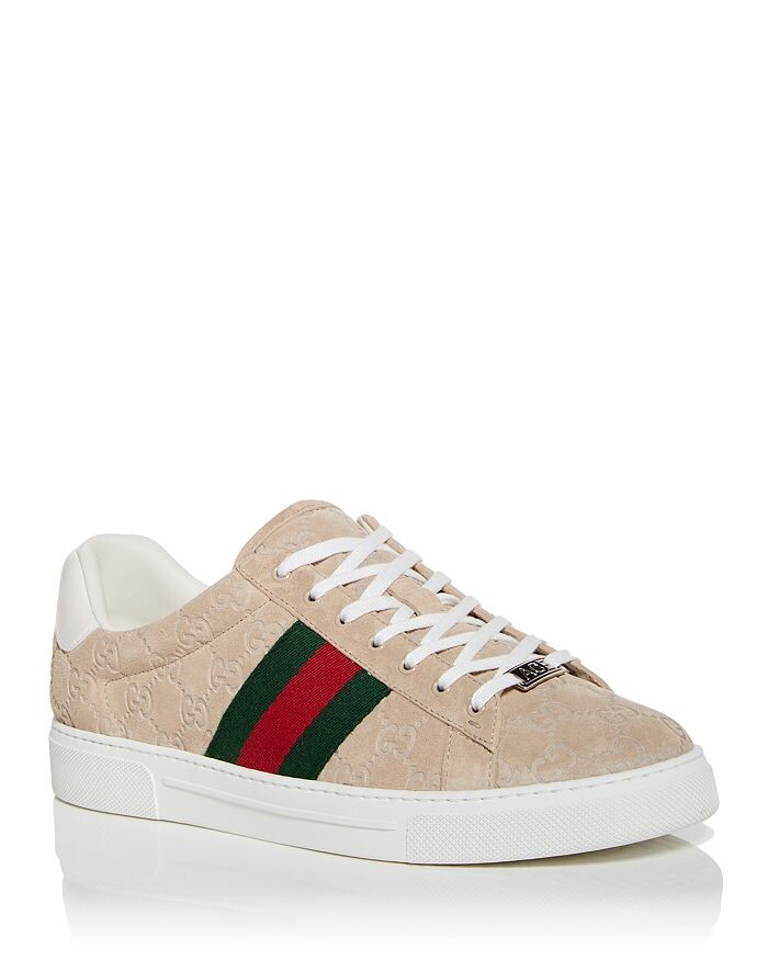 Gucci Мужские низкие замшевые низкие кеды Ace GG с тиснением, коричневый/бежевый
Gucci Мужские низкие замшевые низкие кеды Ace GG с тиснением, коричневый/бежевый