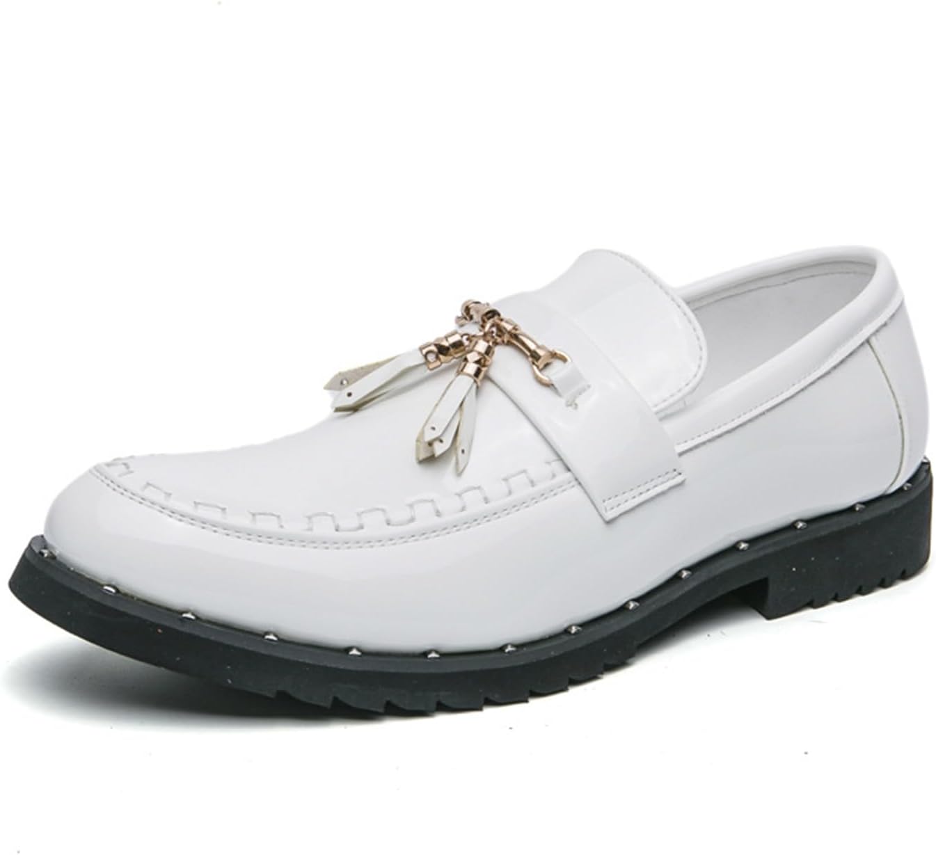 Мужские повседневные туфли для вождения CHUUMEE из лакированной кожи с кисточками, мокасины с противоскользящей подошвой, пени-туфли для делового и вечернего образа, белый
Мужские повседневные туфли для вождения CHUUMEE из лакированной кожи с кисточками, мокасины с противоскользящей подошвой, пени-туфли для делового и вечернего образа, белый