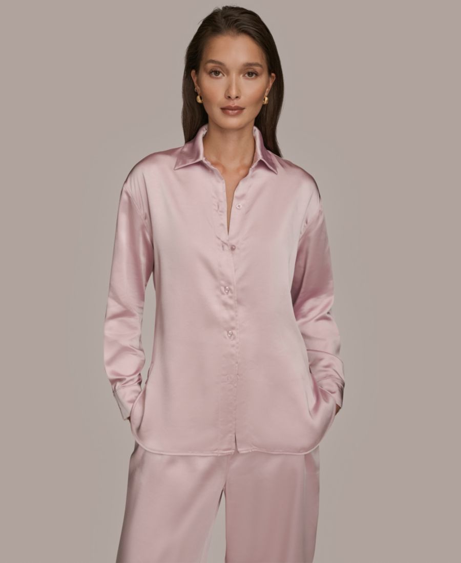 Женская тканая рубашка на пуговицах Donna Karan Weekend, Pink Wisteria
Женская тканая рубашка на пуговицах Donna Karan Weekend, Pink Wisteria