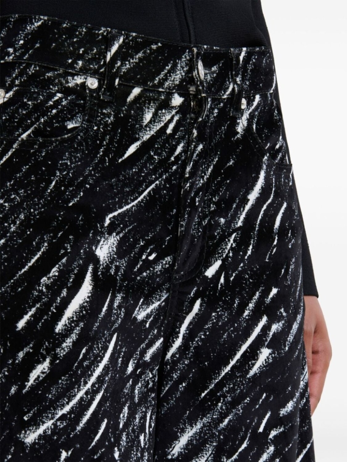 Marni широкие брюки с графичным принтом, черный 
Marni широкие брюки с графичным принтом, черный