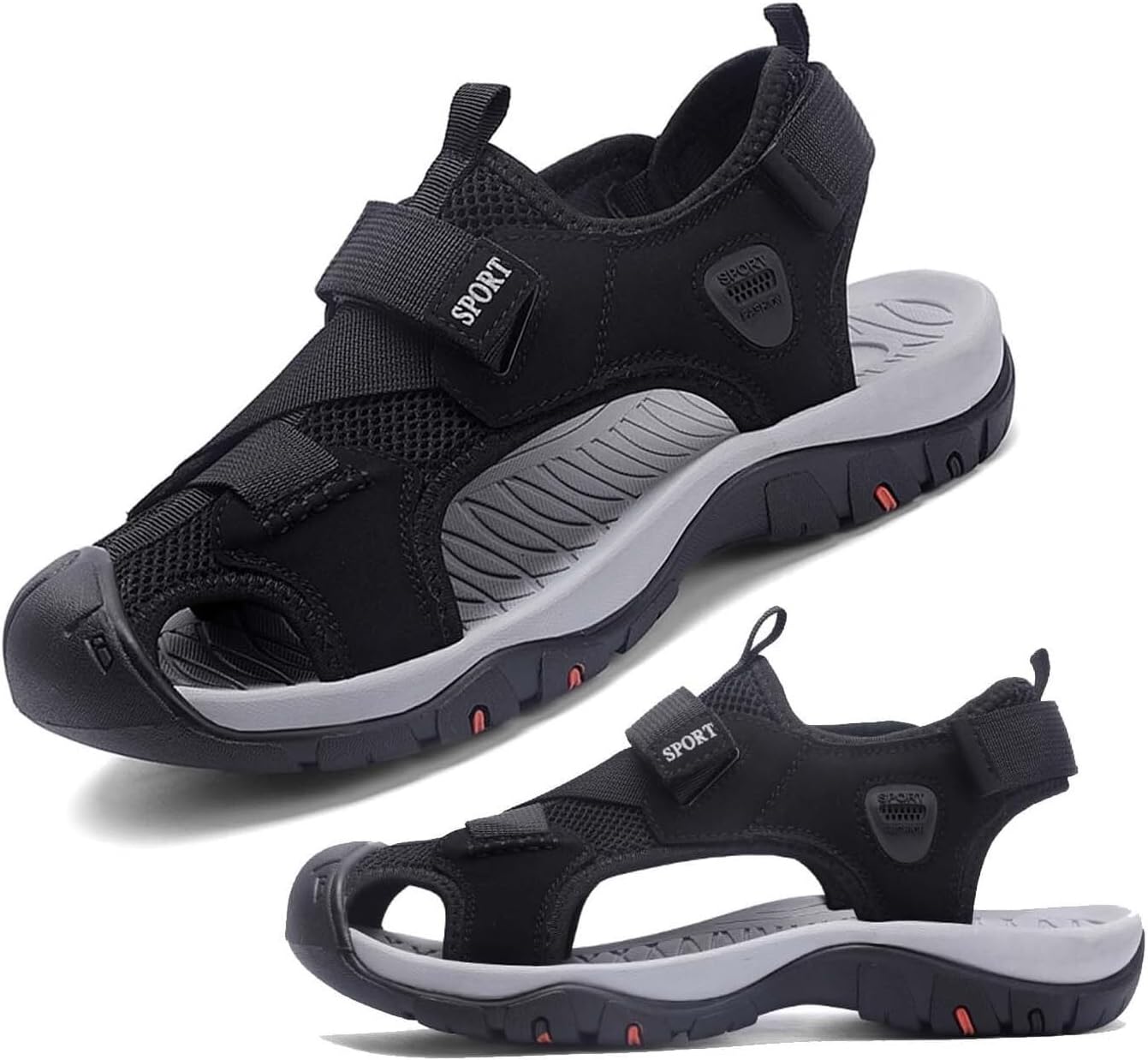 Мужские сандалии DMGYCK с закрытым носком, спортивные, легкие, для треккинга и прогулок, водонепроницаемые, черные пляжные сандалии
Мужские сандалии DMGYCK с закрытым носком, спортивные, легкие, для треккинга и прогулок, водонепроницаемые, черные пляжные сандалии