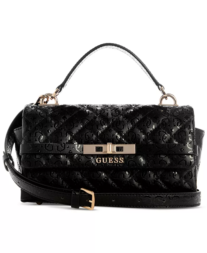 Маленькая стеганая сумка через плечо Idra с верхней ручкой и клапаном GUESS, черный
Маленькая стеганая сумка через плечо Idra с верхней ручкой и клапаном GUESS, черный