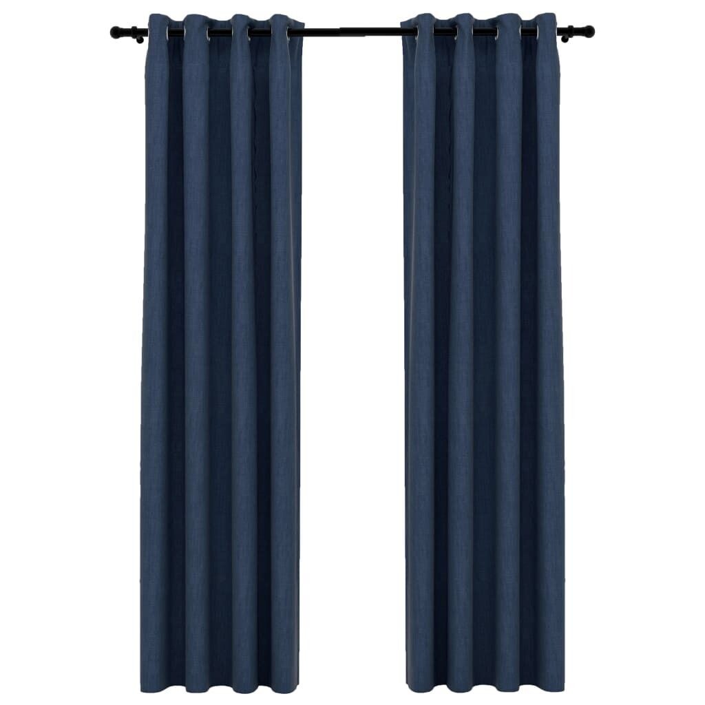 VidaXL Плотные шторы с люверсами, имитация льна, набор из 2 шт., синие, 140x225 см
VidaXL Плотные шторы с люверсами, имитация льна, набор из 2 шт., синие, 140x225 см