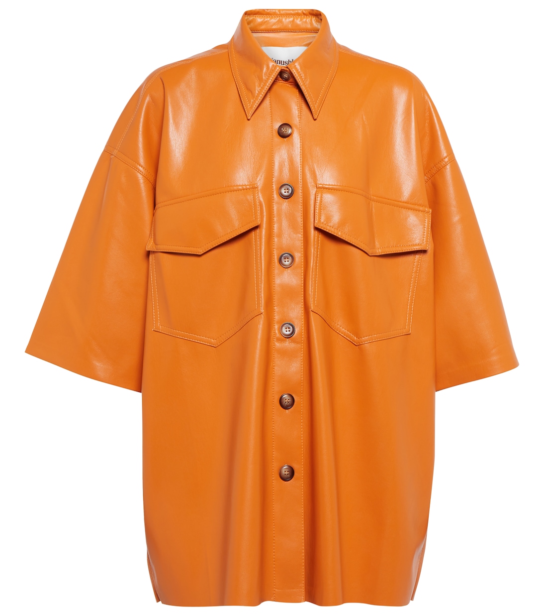 Рубашка из искусственной кожи Roque Nanushka, оранжевый
Рубашка из искусственной кожи Roque Nanushka, оранжевый