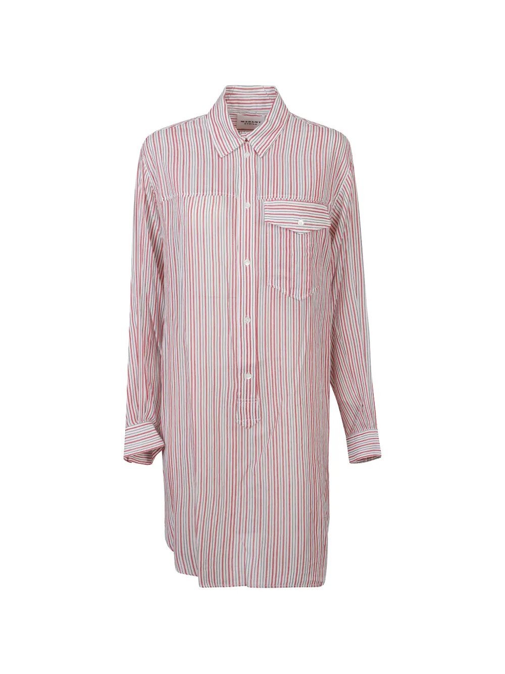 Платье в полоску с нагрудным карманом Marant Étoile, белый
Платье в полоску с нагрудным карманом Marant Étoile, белый