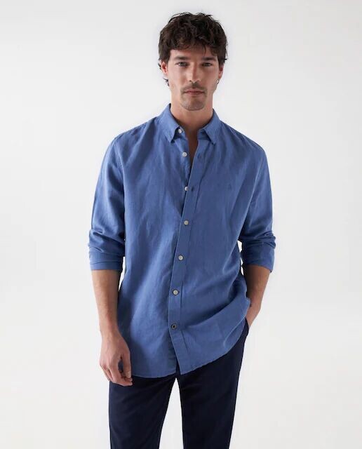 Обычная мужская рубашка однотонного с фирменным логотипом Salsa Jeans, темно-синий
Обычная мужская рубашка однотонного с фирменным логотипом Salsa Jeans, темно-синий