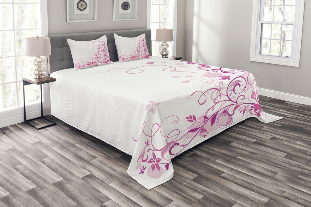 ABAKUHAUS Комплект покрывала Rose, Swirl Butterflies Leaves, комплект с моющимися наволочками, для односпальных кроватей 220 x 220 см, розово-розовый и пурпурный
ABAKUHAUS Комплект покрывала Rose, Swirl Butterflies Leaves, комплект с моющимися наволочками, для односпальных кроватей 220 x 220 см, розово-розовый и пурпурный