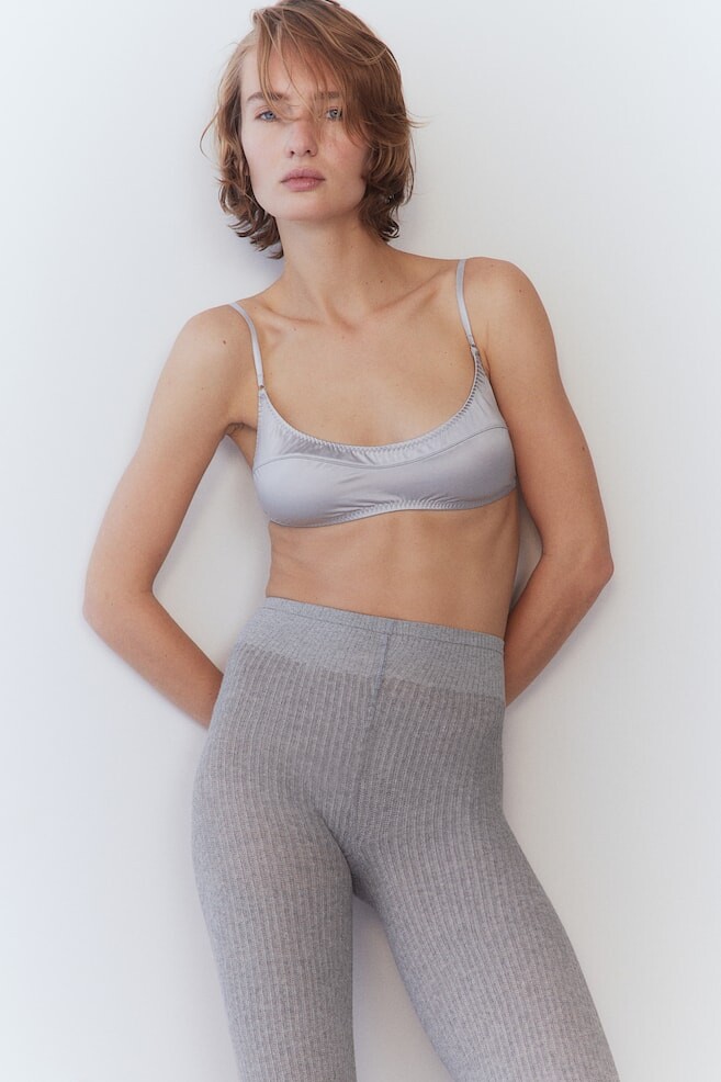 Колготки без стопы ребристой вязки H&M, серый
Колготки без стопы ребристой вязки H&M, серый